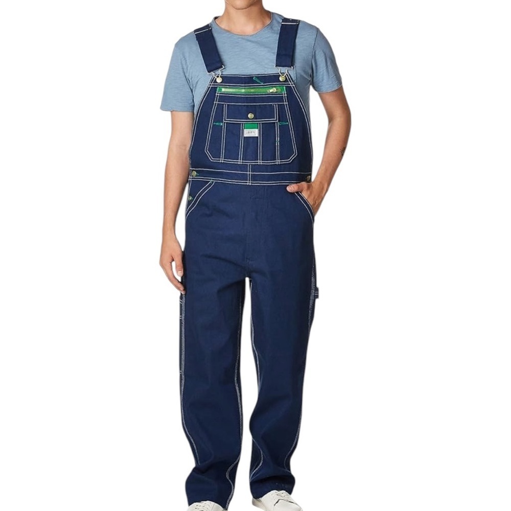 Vintage Liberty Men's Rigid Denim Bib Overalls 36 FLAW Grunge Normcore